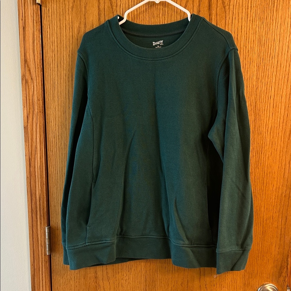 Duluth Trading Co Forest Green Crewneck Sweater